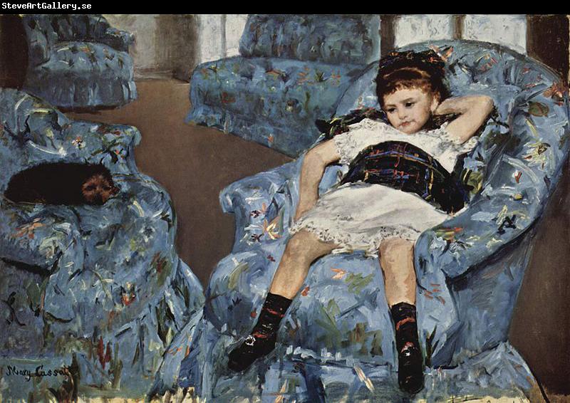 Mary Cassatt Kleines Madchen im blauen Fauteuil